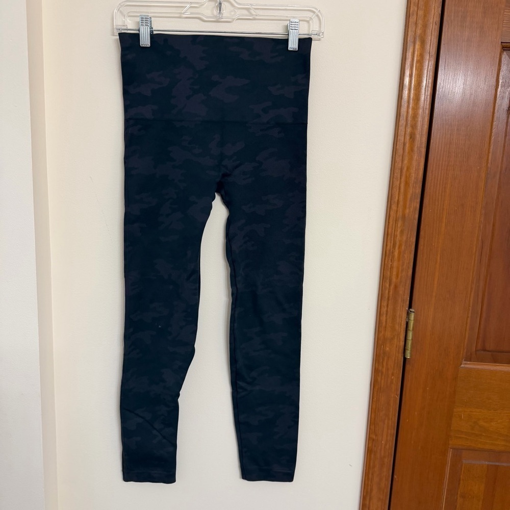 Spanx Black Camouflage Leggings